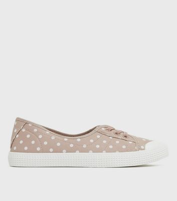 Ladies Pink Spot On Lace Up Trainers UK Sizes 3-8 F80267